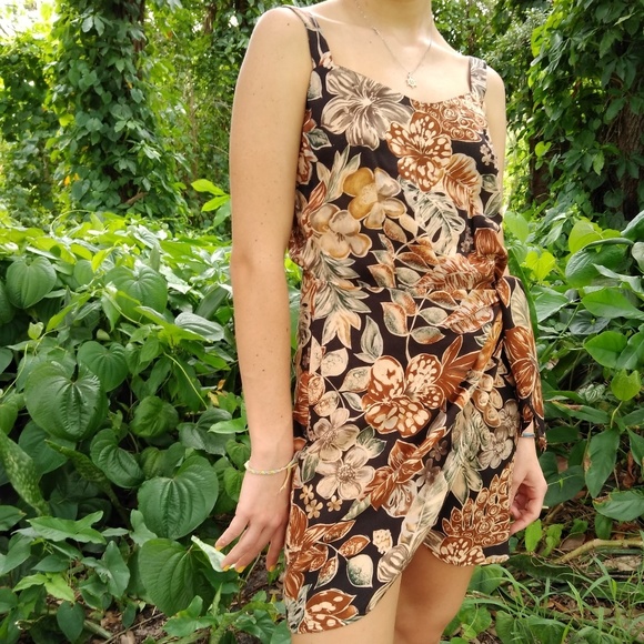 Vintage Sexy Floral Surfer Skater Wrap Dress - Picture 4 of 7